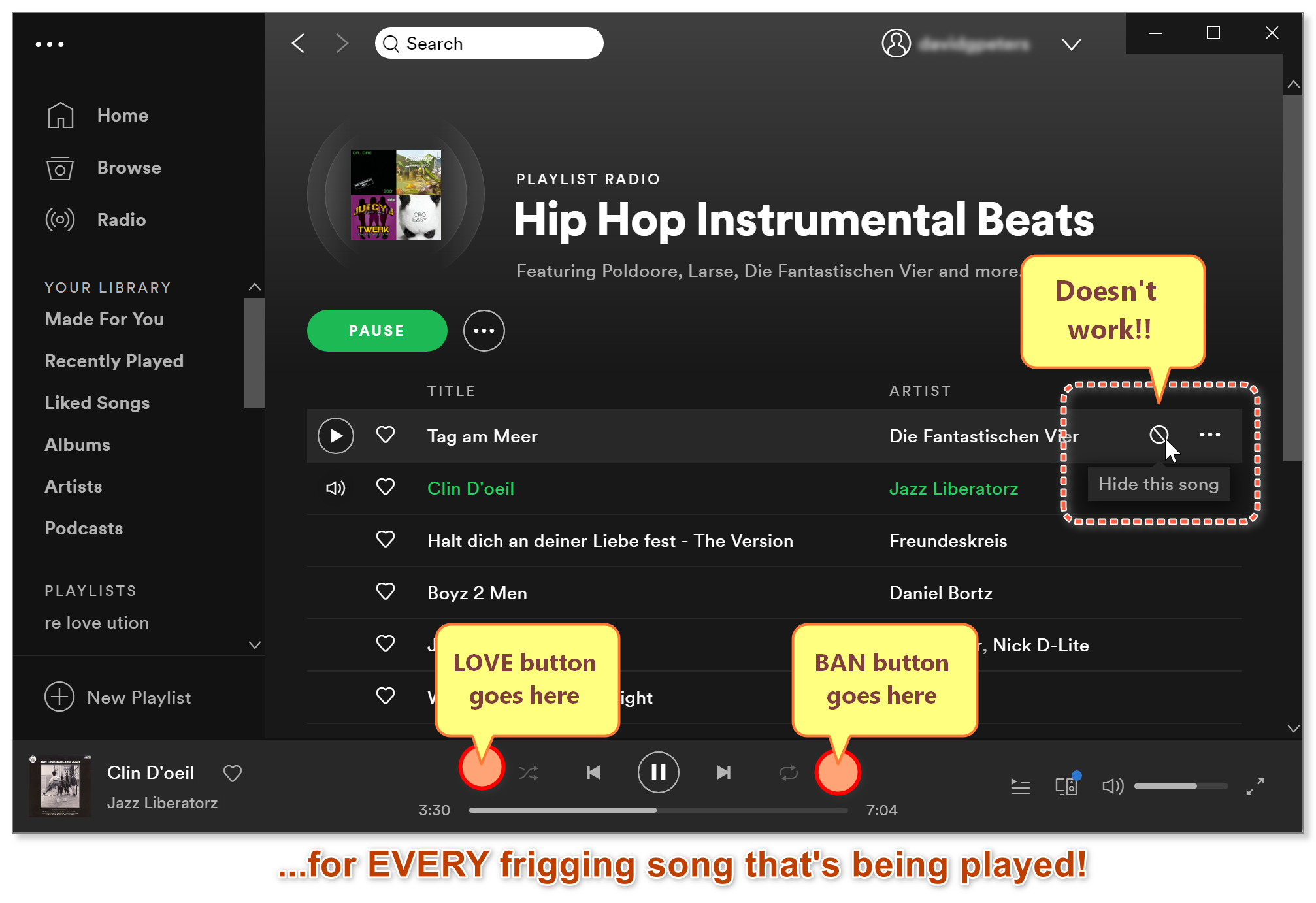 Spotify skips songs in car